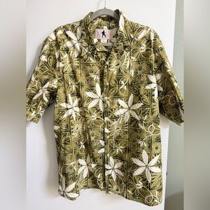 RARE Rayne Spooner Elvis Presley Hawaiian Shirt XL Green Floral